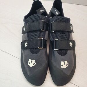 Evolv Defy Mens Climbing Shoes Black Charcoal Hook Loop Size 12.5 Bouldering